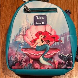 Loungefly Disney Ariel Seashell Mini Backpack/Crdholder Wallet!!! NWT!!!